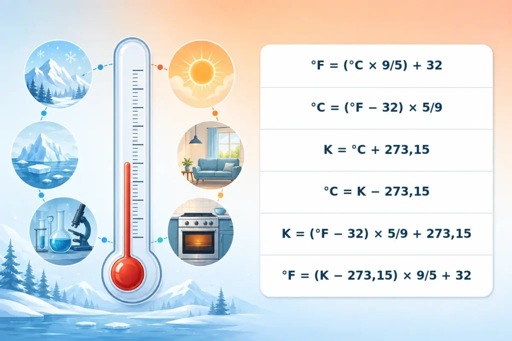 Lämpötilamuunnin infografiikka