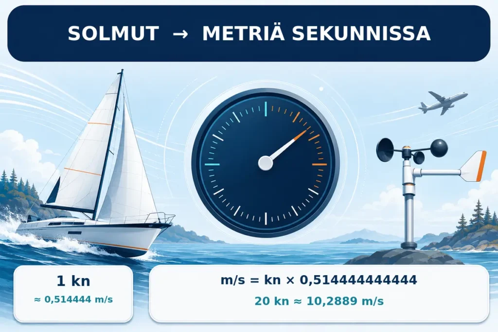 Solmut metreiksi sekunnissa