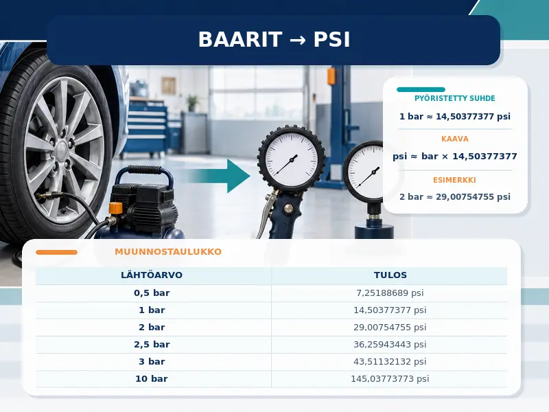 Baarit psi-yksiköiksi