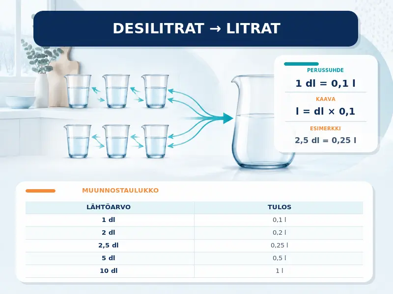 Desilitrat litroiksi