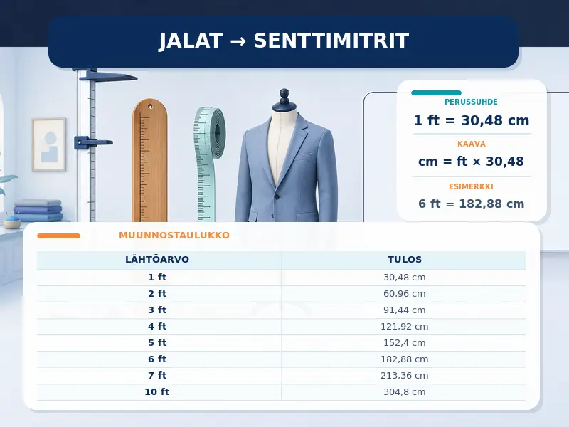 Jalat senttimetreiksi