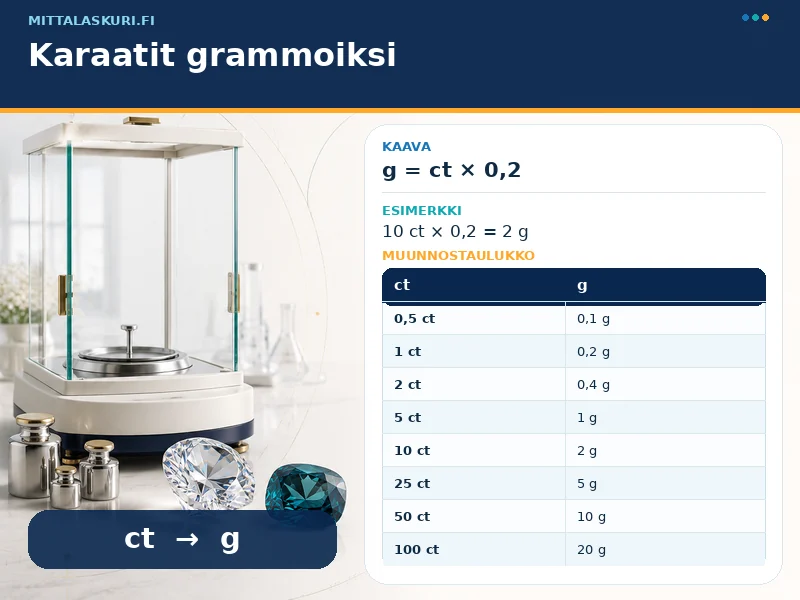 Karaatit grammoiksi