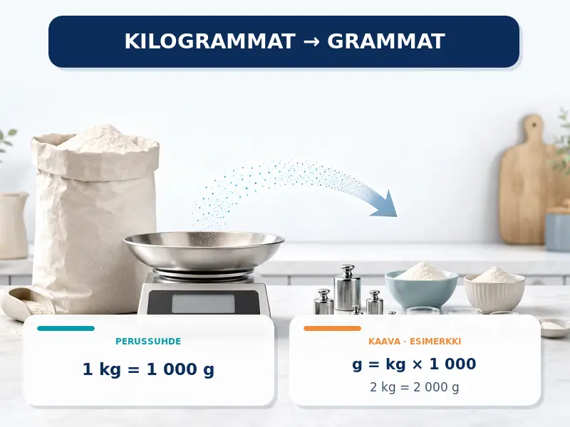 Kilogrammat grammoiksi