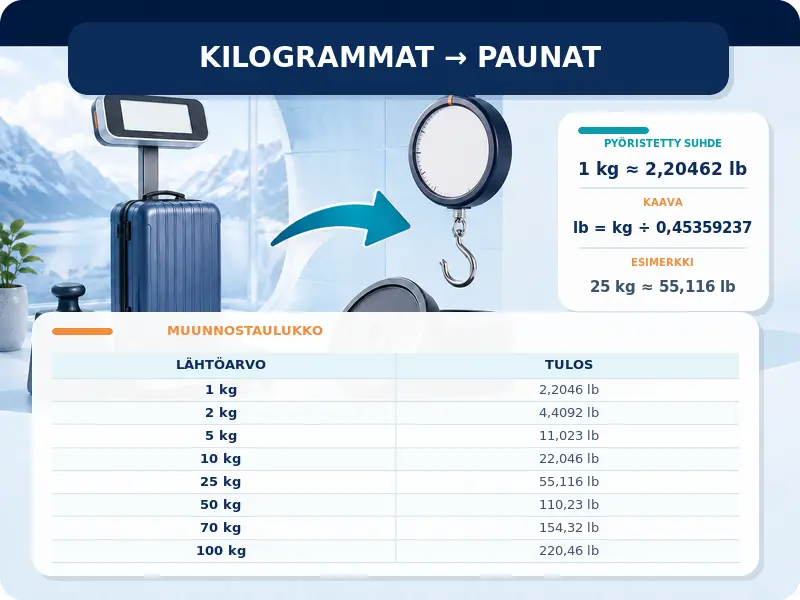 Kilogrammat paunoiksi