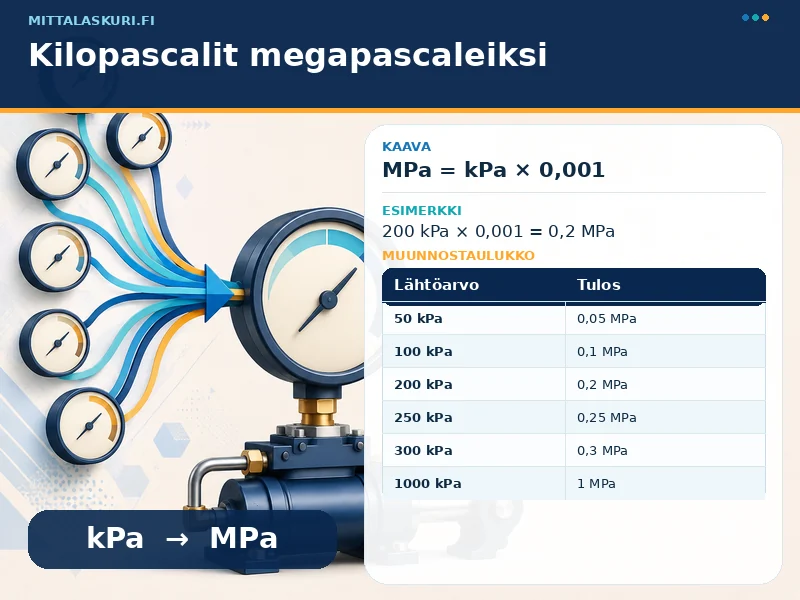 Kilopascalit megapascaleiksi