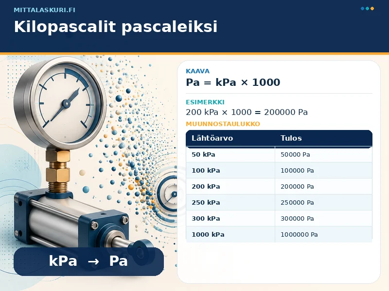 Kilopascalit pascaleiksi