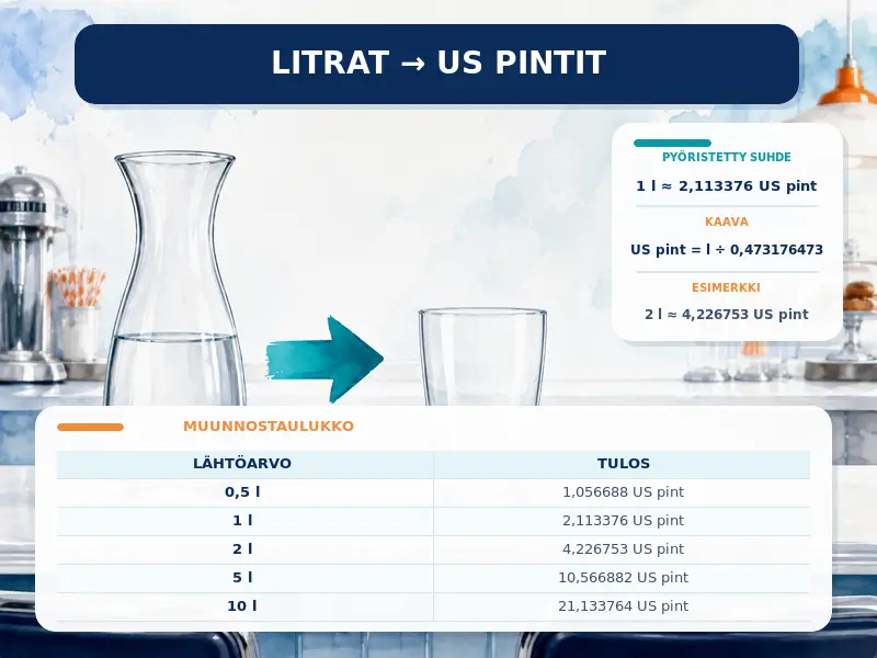 Litrat US pinteiksi