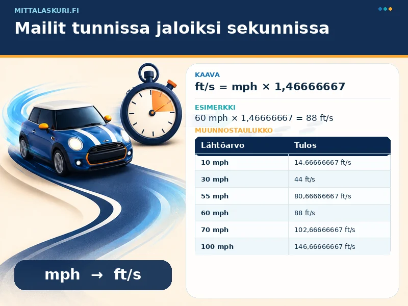 Mailit tunnissa jaloiksi sekunnissa