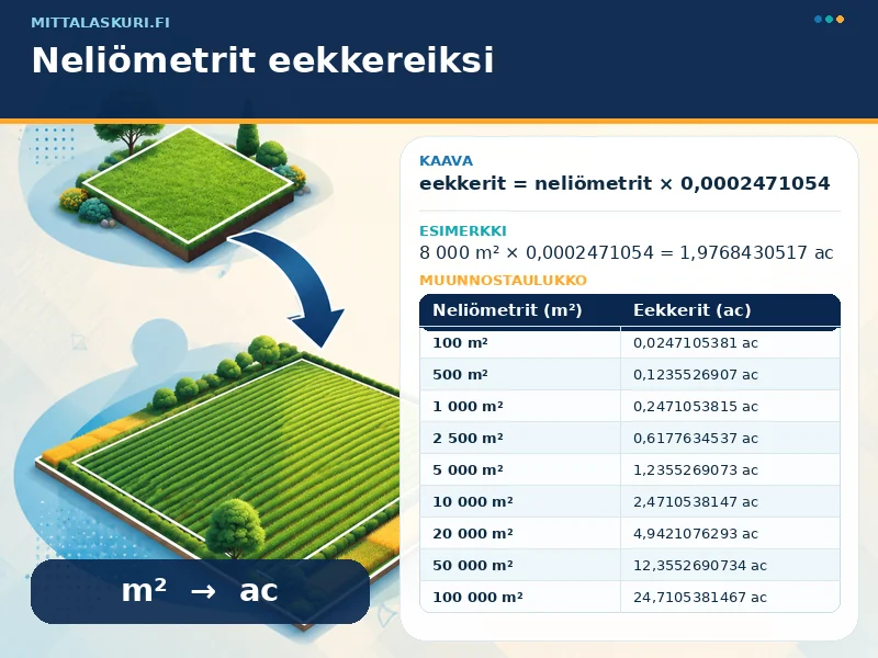 Neliömetrit eekkereiksi