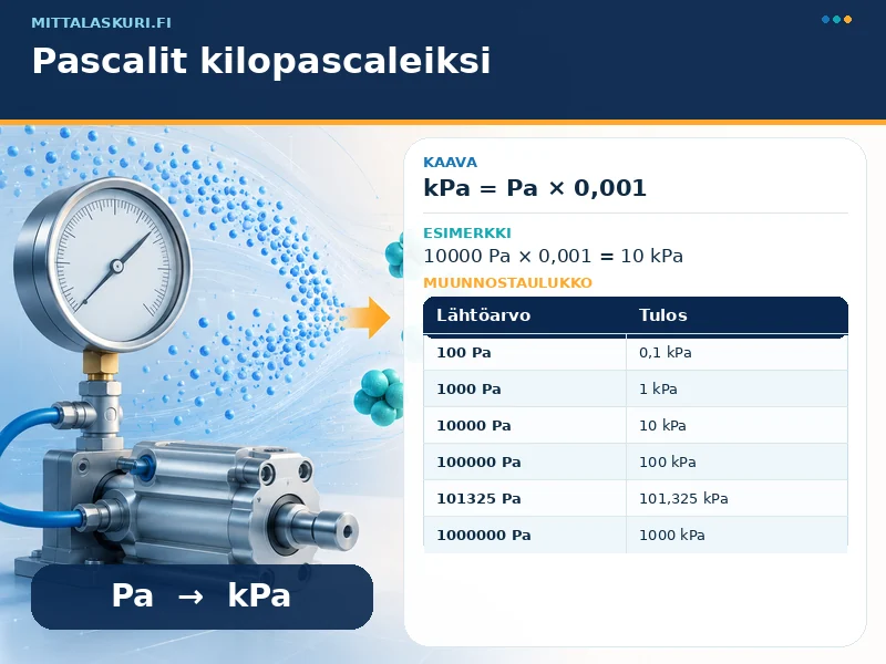 Pascalit kilopascaleiksi