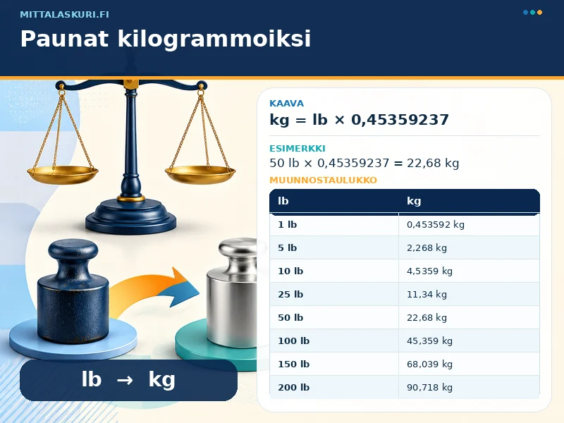 Paunat kilogrammoiksi