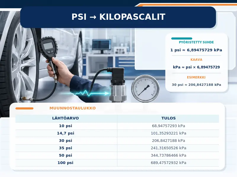 Psi kilopascaleiksi