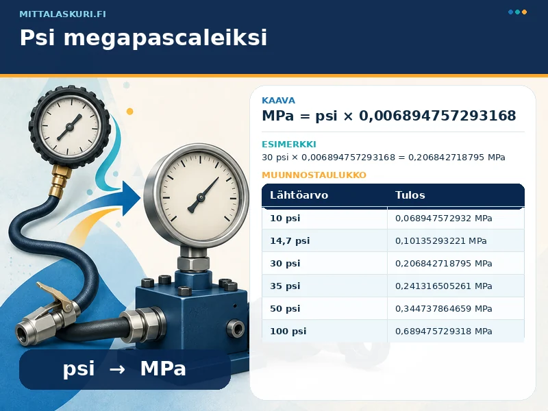Psi megapascaleiksi