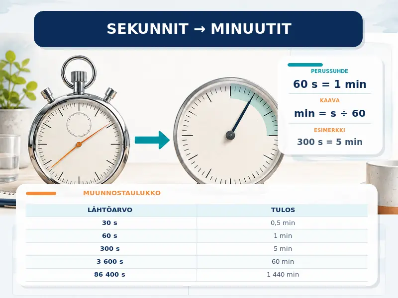 Sekunnit minuuteiksi