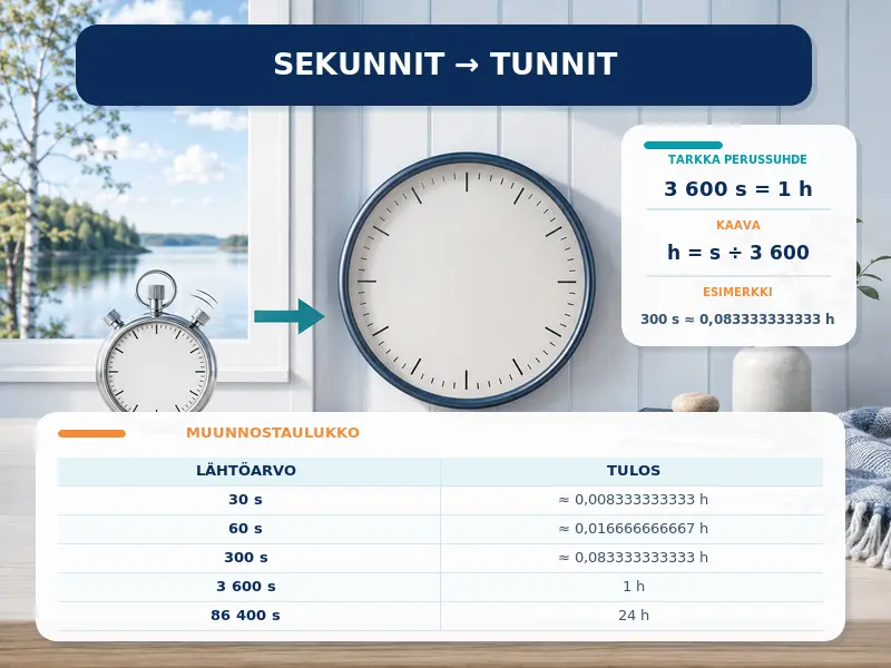 Sekunnit tunneiksi