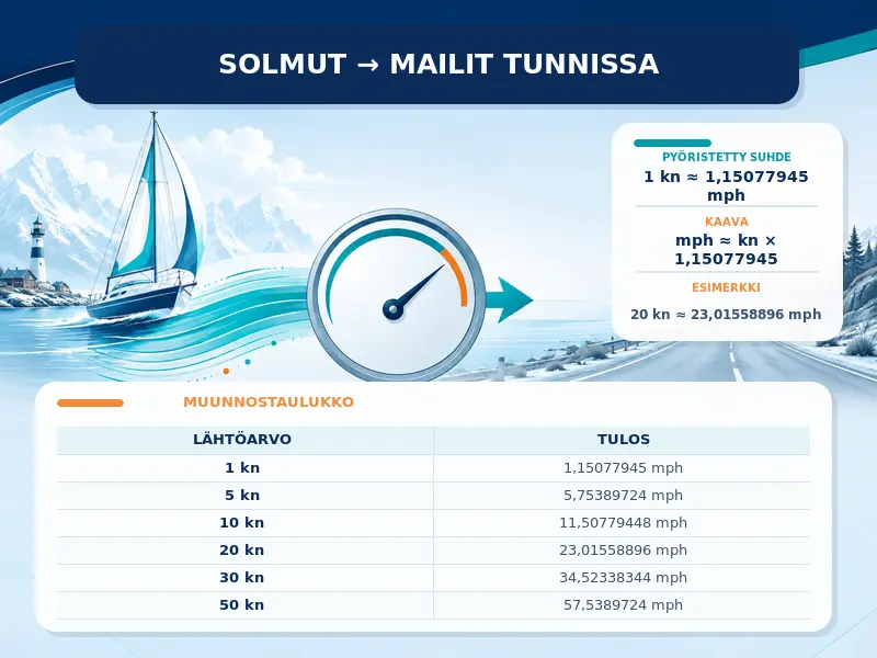 Solmut maileiksi tunnissa