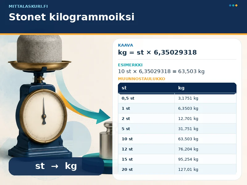 Stonet kilogrammoiksi