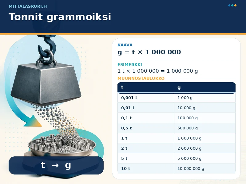 Tonnit grammoiksi